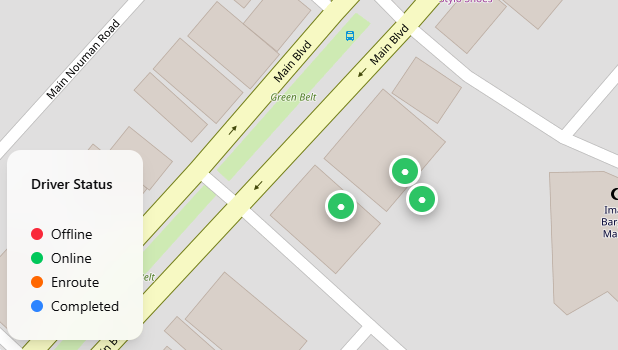 Live tracking map